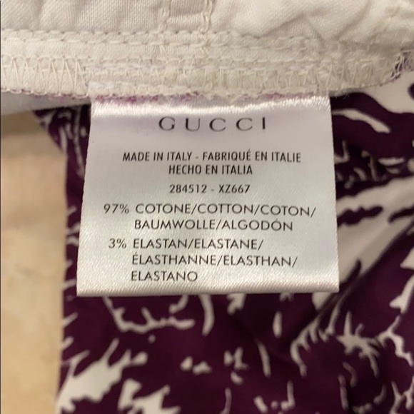 Gucci Pants Wide Leg purple print Size 42 - Picture 7 of 15